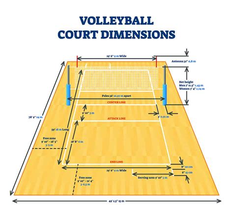 Beach Volleyball Court Dimensions Diagram