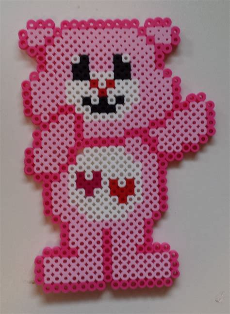 Perler Care Bear - Love-a-Lot Bear. | Perler bead patterns, Perler ...