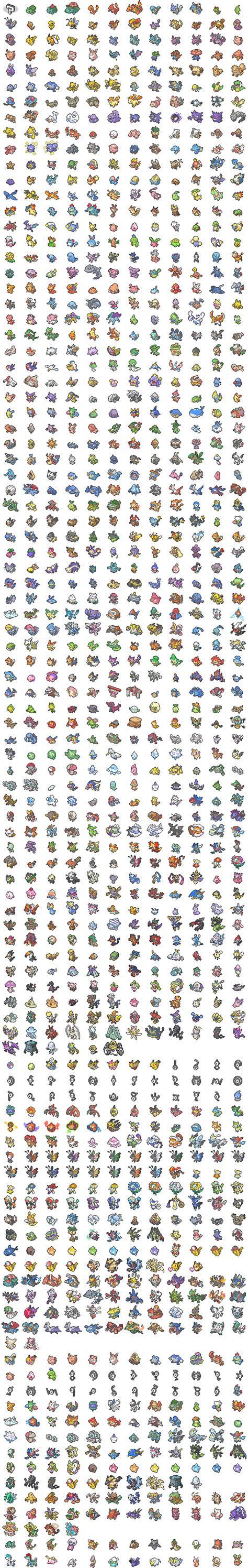 All Pokemon Sprites Gen 8 - estrelaspessoais