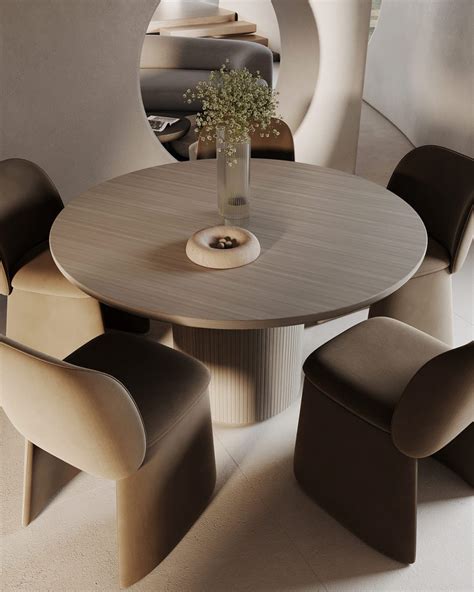 modern round dining table | Interior Design Ideas