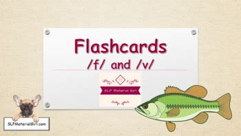 Articulation Flashcards: Initial, Medial, & Final "f" & "v" | SLP Materials