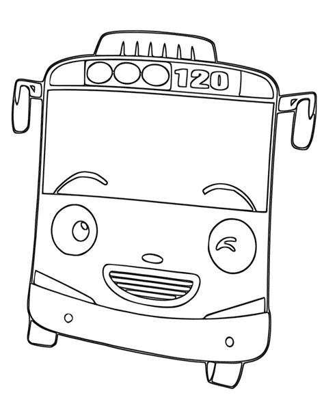 Tayo the Little Bus coloring book for kids to print and online