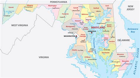 Maryland Counties Map | Mappr