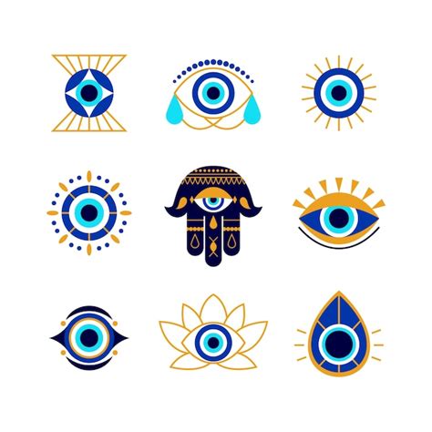 Free Vector | Evil eye symbol set