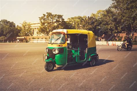 Premium Photo | Moto-rickshaw, new delhi, india. indian taxi stands on ...