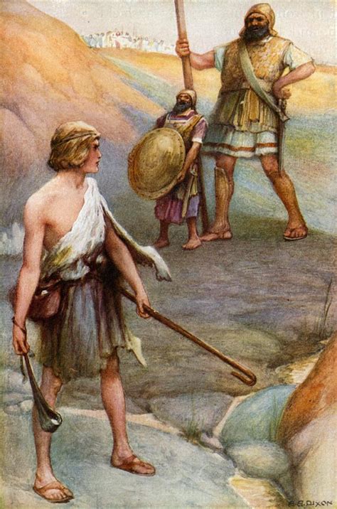 David And Goliath Painting by Arthur A Dixon