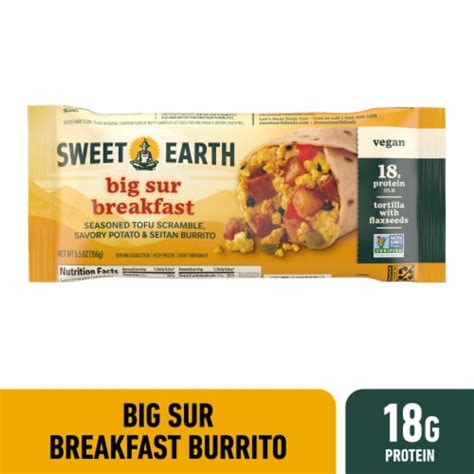 Sweet Earth Vegan Big Sur Breakfast Burrito (Frozen), NET WT 5.5oz - Kroger