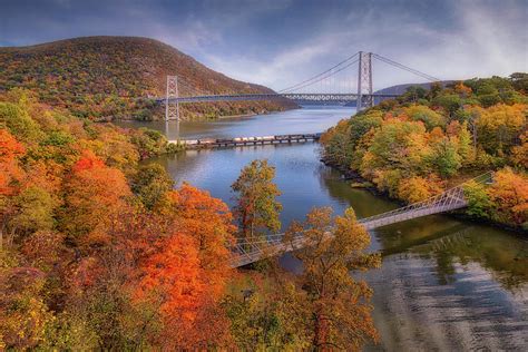 Fall At Bear Mountain Bridge Photograph by Susan Candelario - Fine Art ...