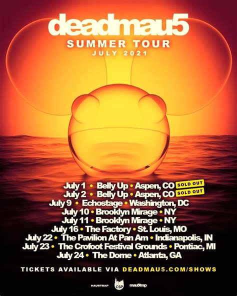 deadmau5 Announces New 2021 U.S. Summer Tour Dates - EDM.com - The ...