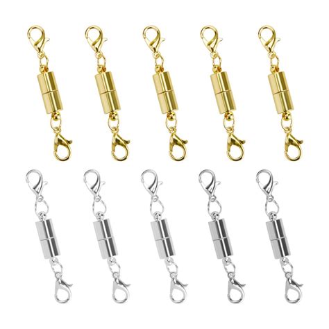 Haobase - Haobase 10 Pcs Gold and Silver Color Tone Magnetic Lobster ...