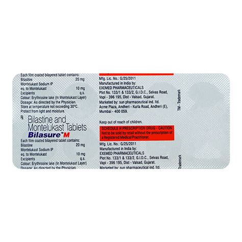 BILASURE M Tablet 10's - Price, Uses, Side Effects | Netmeds