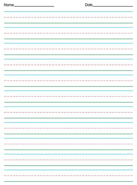 6 best images of free printable handwriting paper free printable - 8 ...