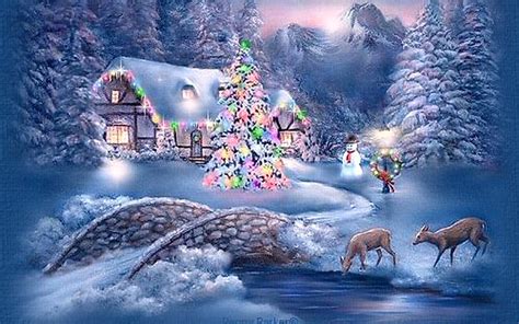 Winter - Christmas Scenery | Hd Wallpaper