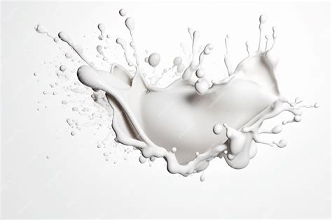 Premium AI Image | A splash of milk with a white background