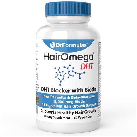 DrFormulas Hair-Omega DHT Blocker Biotin 5000 mcg Vitamins for Hair ...