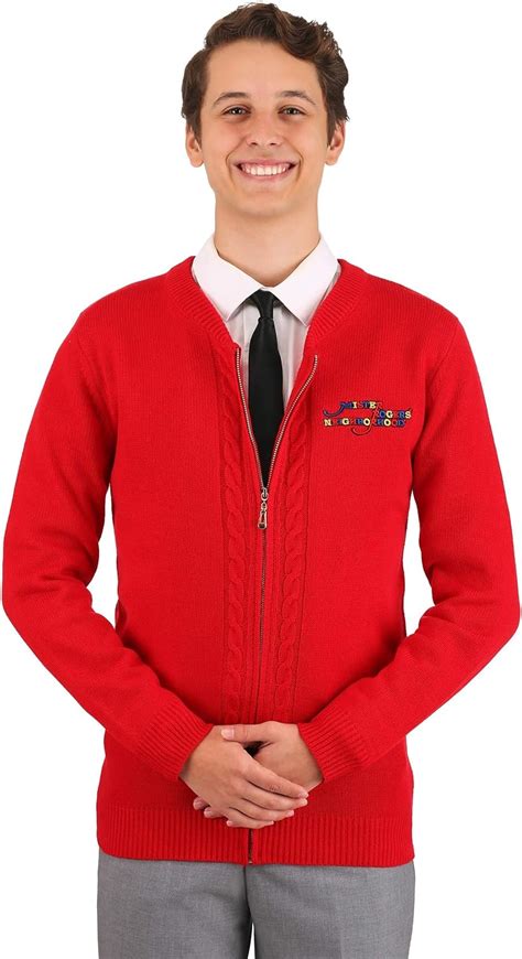 Amazon.com: Mister Rogers Costume Sweater Mr Rogers red Sweater Adult ...