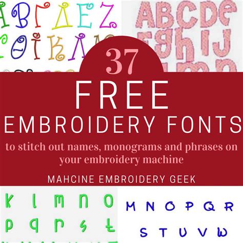 37 free embroidery fonts to download