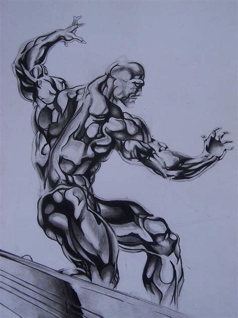 Silver surfer Drawing by Luis Carlos A - Fine Art America