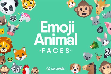 Emoji Animal Faces by JoyPixels® | Animal faces, Animals, Emoji