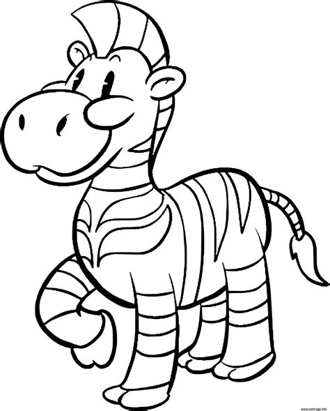 Coloriage Animaux Sauvage Comme Le Zebre Pour Les Enfants De La ...