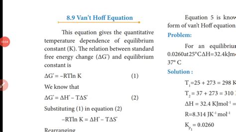 Van't Hoff equation - Derivation - YouTube