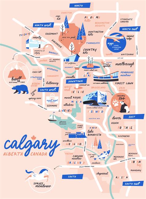 Calgary Attractions Map