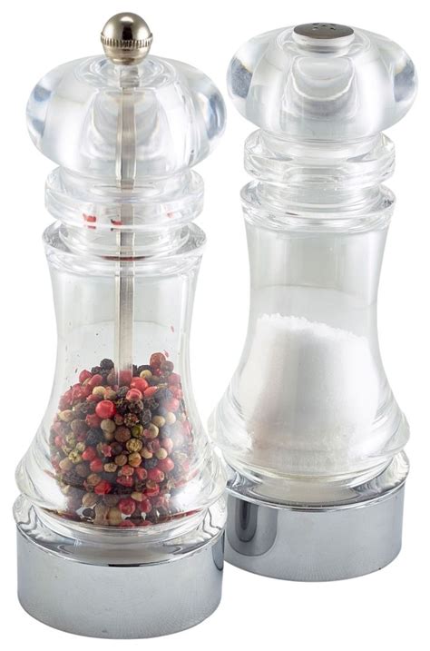 Acrylic Pepper Mill & Salt Shaker Set - Catering Products Direct