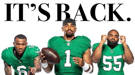 Philadelphia Eagles Unveil Kelly Green Throwback Uniforms After Images ...