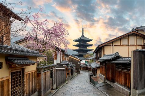 Kyoto, Japan, architecture, cherry blossom, town, Asian architecture ...