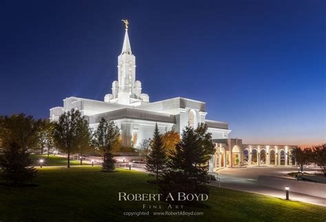 Bountiful Temple Night. Robert A. Boyd Fine Art and LDS Temples