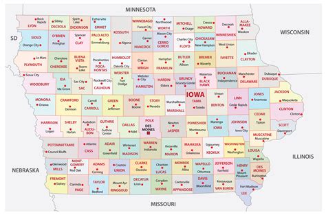 Printable Iowa County Map