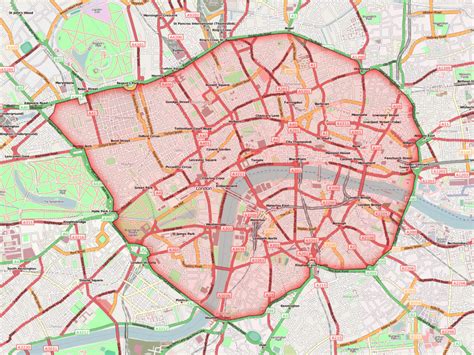 Congestion Charge Area Map