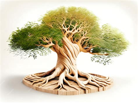 Premium AI Image | 3d tree illustration art background AI generated