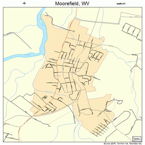 Moorefield West Virginia Street Map 5455588