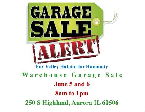 Jun 5 | Warehouse Garage Sale | Aurora, IL Patch