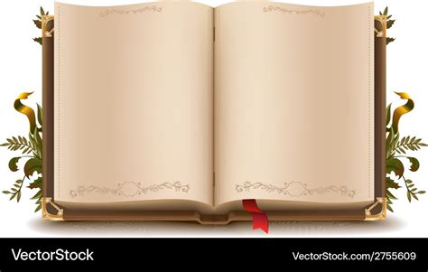 Old open book Royalty Free Vector Image - VectorStock