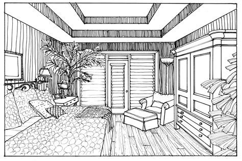 Perspective drawing architecture, Drawing interior, Interior design ...