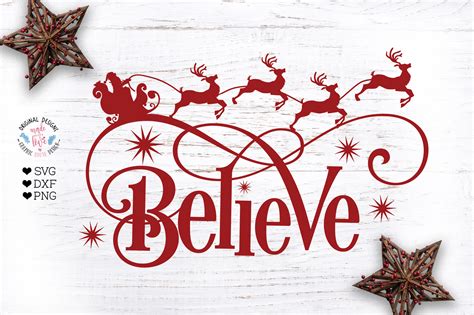 Believe Christmas Cut File