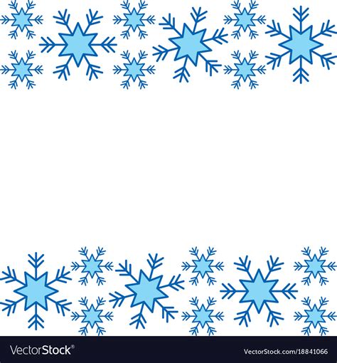 Christmas border snowflake winter design Vector Image