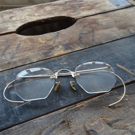 Vintage UOC Rim Less Art Deco Eyeglass Frames 12K GF | Vintage Wire ...