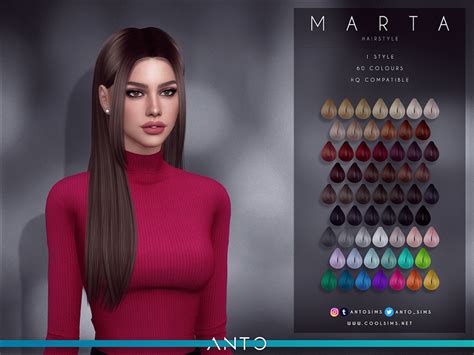 Anto - Marta (Hairstyle) - The Sims 4 Catalog