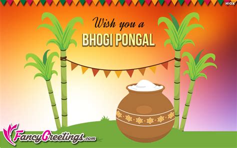 Bhogi Pongal Wishes Ecard / Greeting Card @ Fancygreetings.com