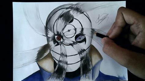 Speed Drawing Obito Uchiha war mask - Desenhando Obito Uchiha - YouTube