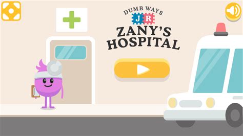 🕹️ Play Dumb Ways Jr Zany's Hospital Game: Free Online Cartoon Hospital ...