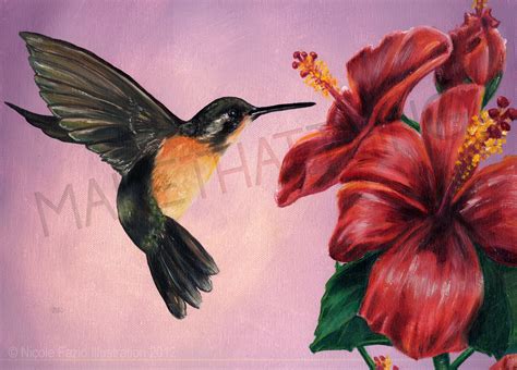 Hummingbird Oil Painting | Flower painting, Painting, Hummingbird painting