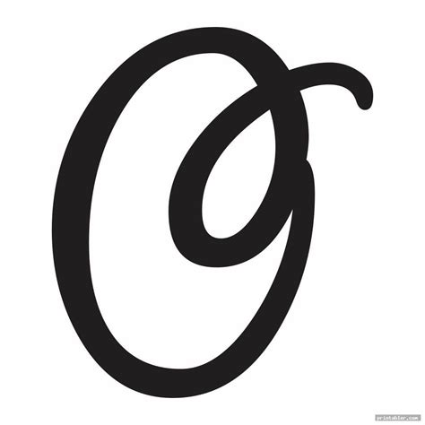 Fancy Cursive O Letter Printable - Gridgit.com