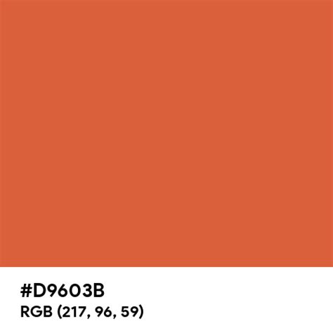 Medium Vermilion color hex code is #D9603B