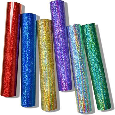 Glitter Adhesive Craft Vinyl Sheets 6 Permanent Adhesive Backed Vinyl ...