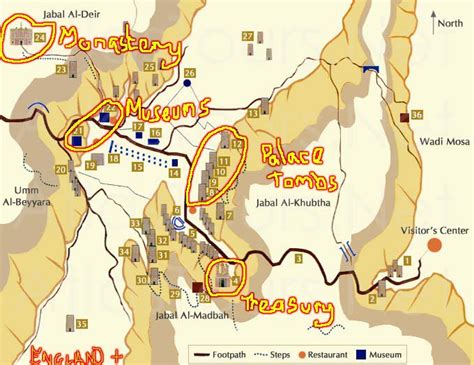 Detailed Map Of Petra