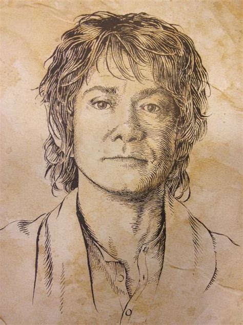 Bilbo Baggins Drawing, Pencil, Sketch, Colorful, Realistic Art Images ...